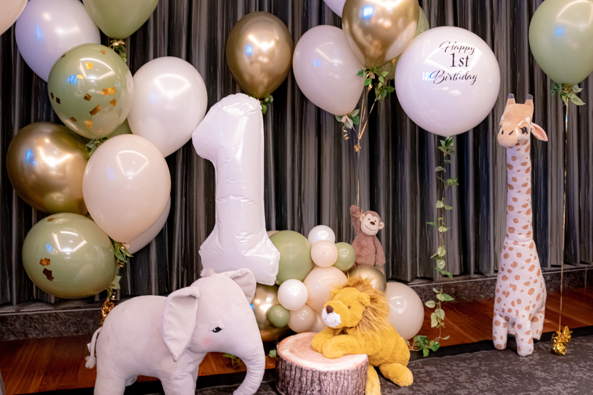 自宅で1歳の誕生日バルーン装飾