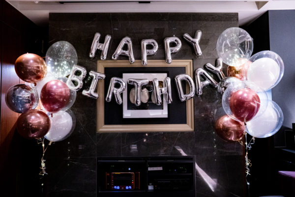 117：【42,800 yen(税込)】Birthday decoration set with LED light bouquet and standard 