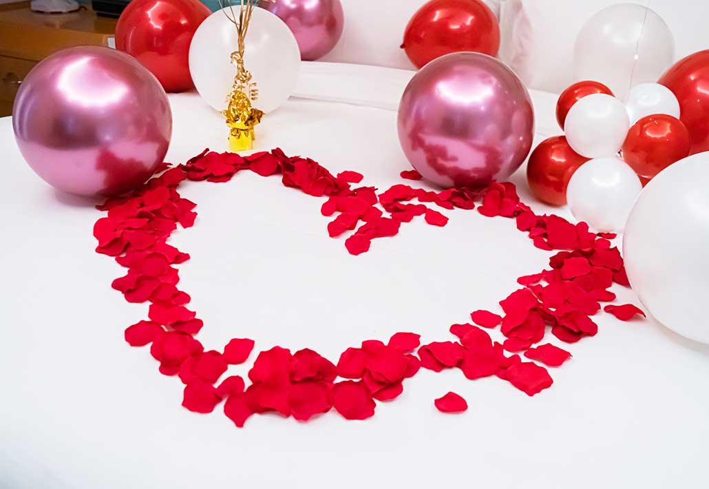 ホテルでプロポーズ装飾