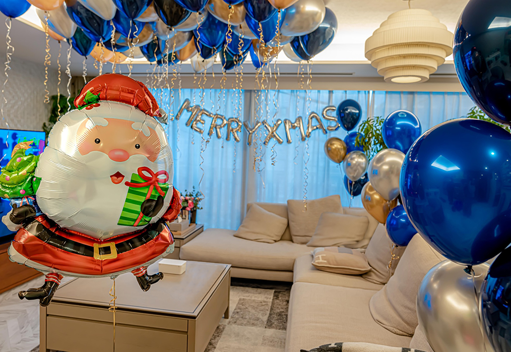 自宅でクリスマス装飾