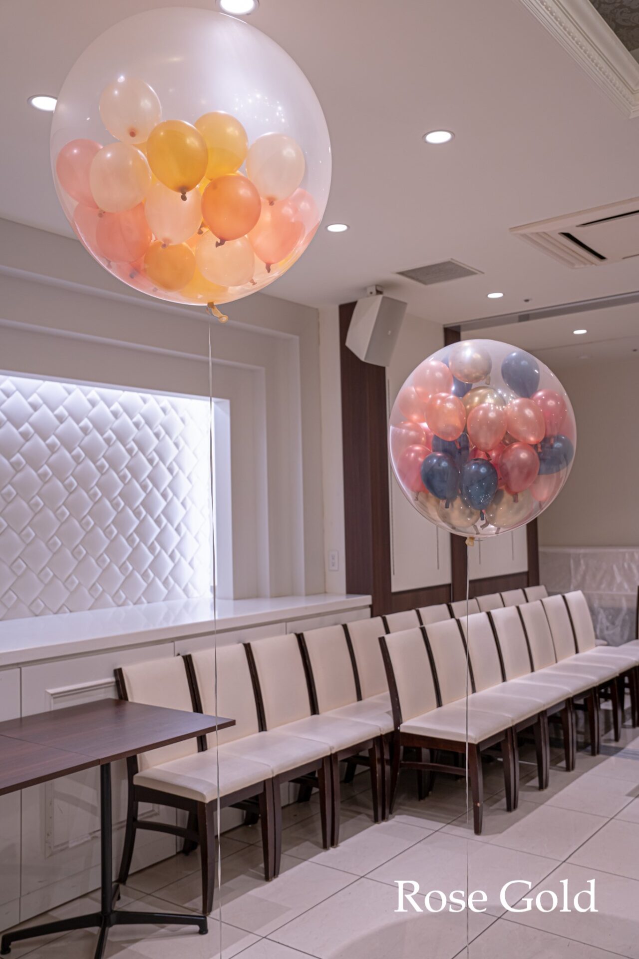 宴会場のスパークバルーン装飾