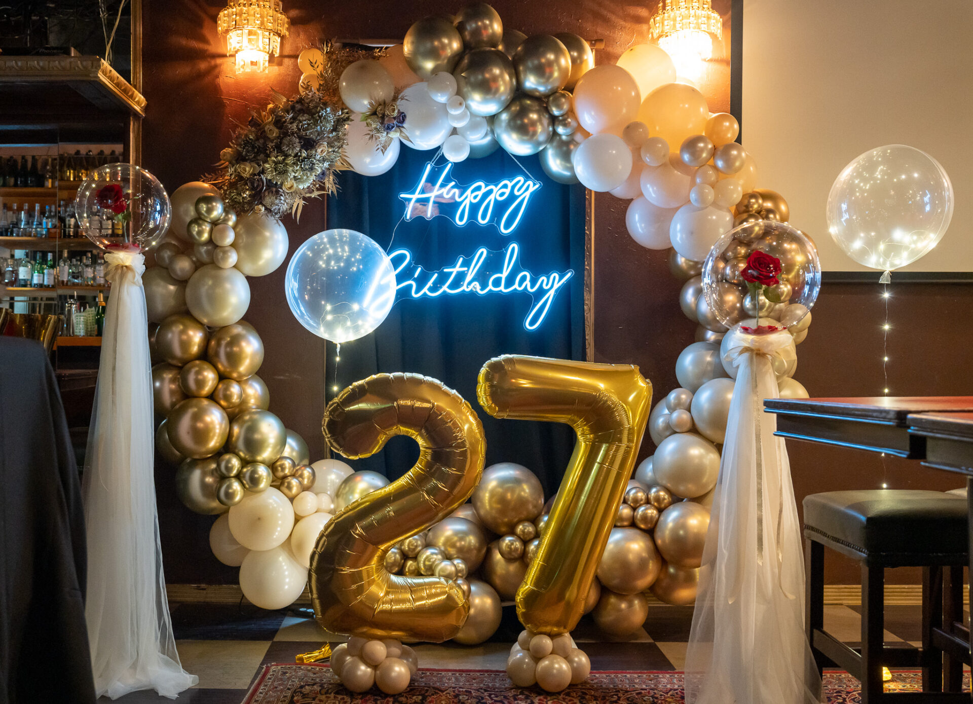 Birthday party photo spot decoration