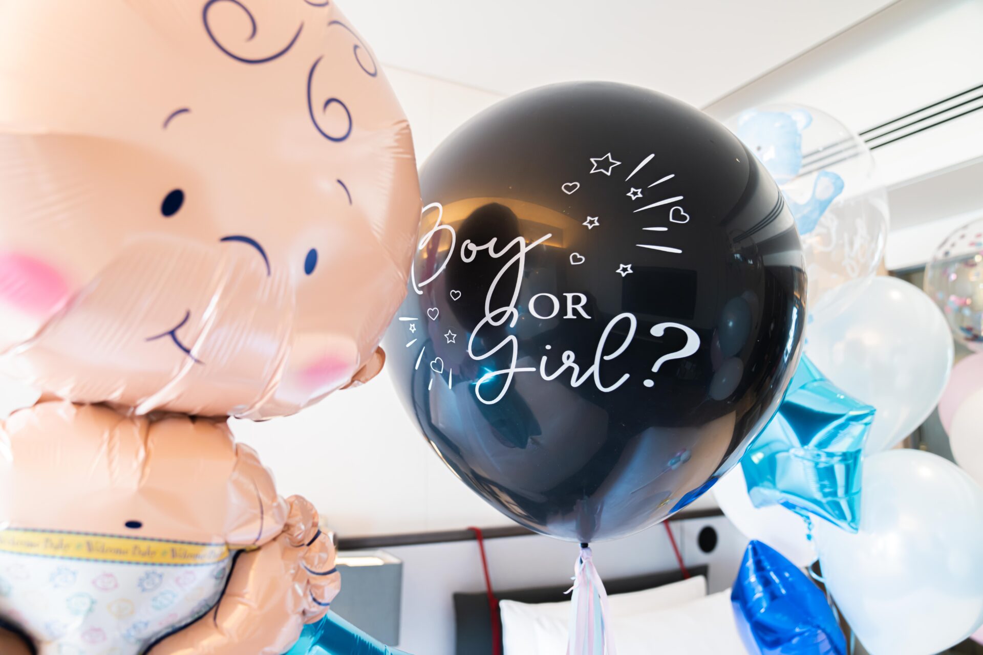 ホテルでベイビーシャワー装飾