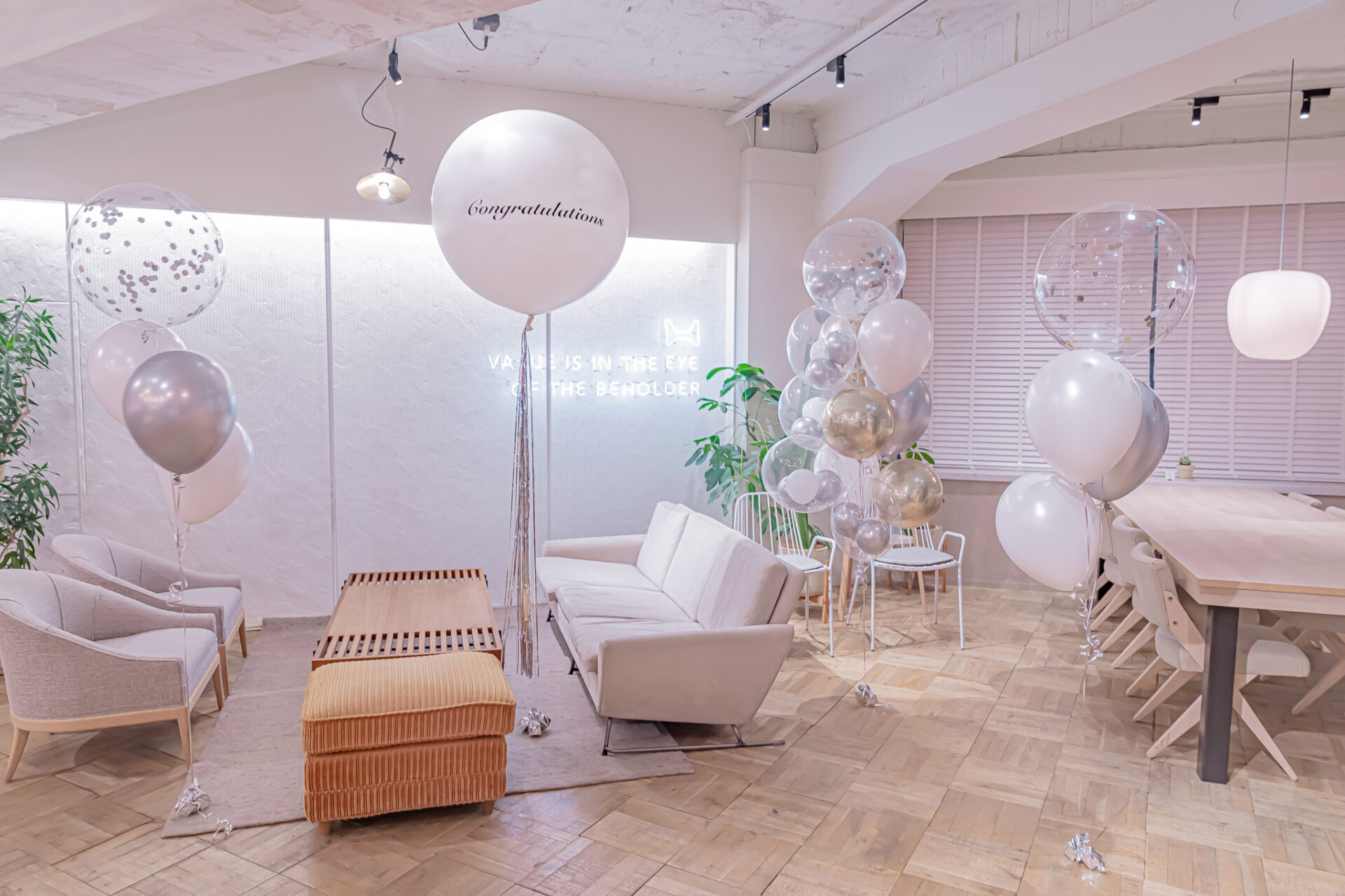 企業の壮行会パーティー装飾