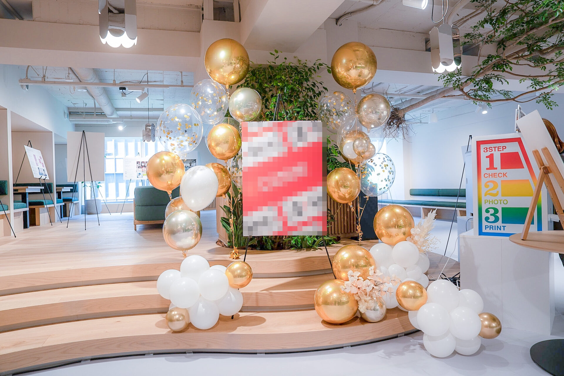 オフィスイベントのフォトスポット装飾