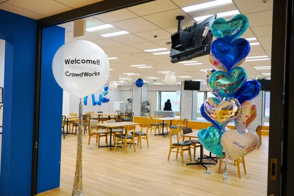 入社式のウェルカムスペースバルーン