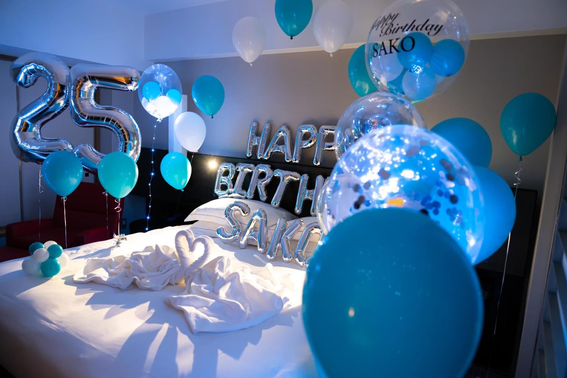 彼女へお誕生日バルーンサプライズ