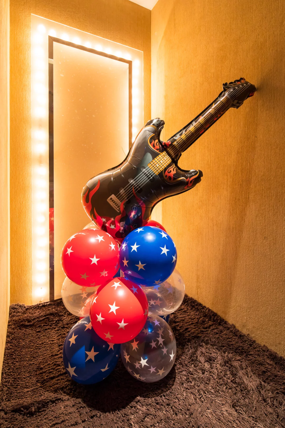 飲食店でキャプテン・アメリカの装飾