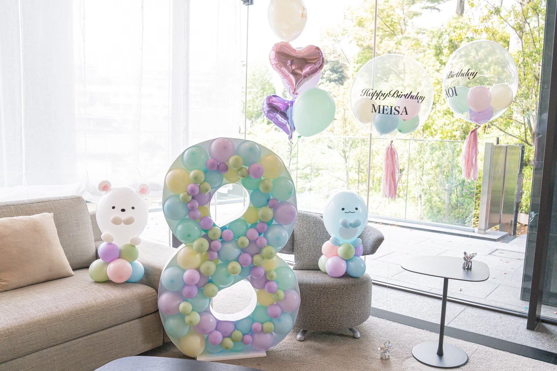 自宅ですみっコぐらしのキッズバースデー装飾