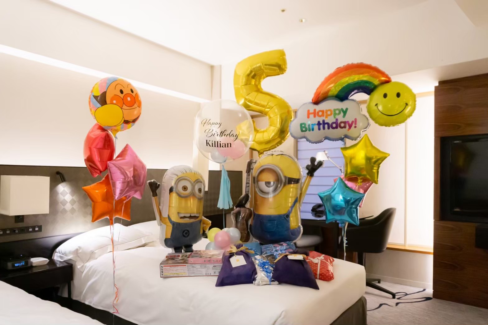 Birthday Balloon Decoration with Minions